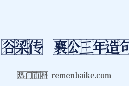 谷梁传·襄公三年造句是什么意思的图片